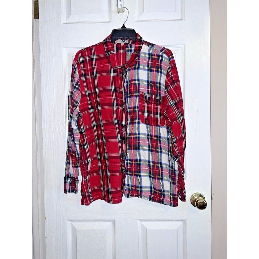 J Crew Women's Flannel Pajama Shorts PJ Set In Vintage Plaid Style BM281